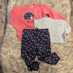 Carter's NWT 3-pc. Baby Girl Outfit 9-12 Months